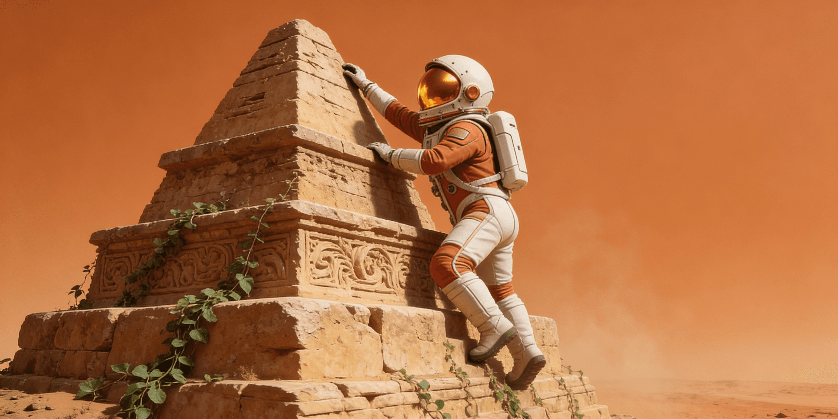 Astronaut erklimmt Pyramide – Champions Dojo